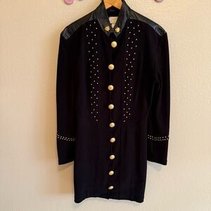 Cache Black Long Sleeve Dress Size S